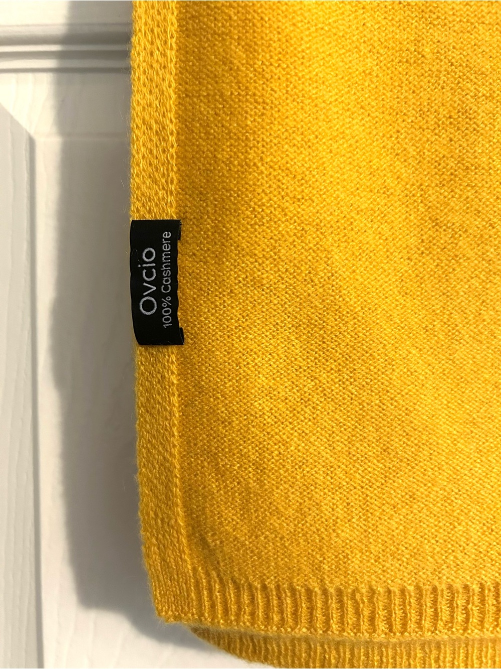 NWOT Ovcio 100% Cashmere Mustard Yellow Wrap Shawl Scarf